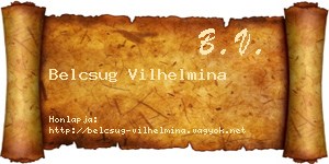 Belcsug Vilhelmina névjegykártya